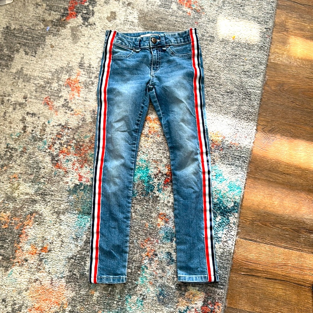 Little girls Joe’s Jeans with Red White Stripe size 8